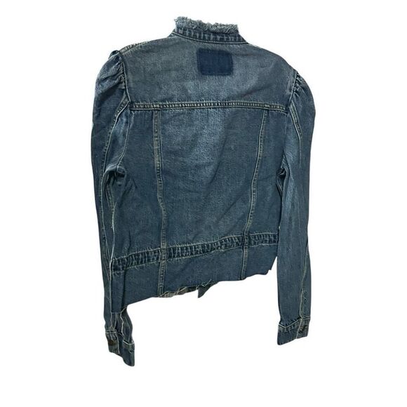 New Etica Remi Reconstructed Puff Sleeve Blue Denim Jacket XS - Picture 4 of 7